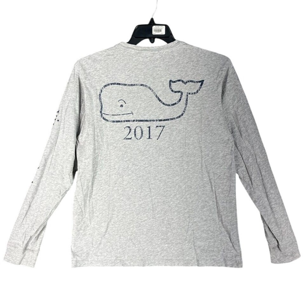 Vineyard Vines Mens Shirt S Gray Whale Logo 2017 Cotton Preppy Casual Streetwear